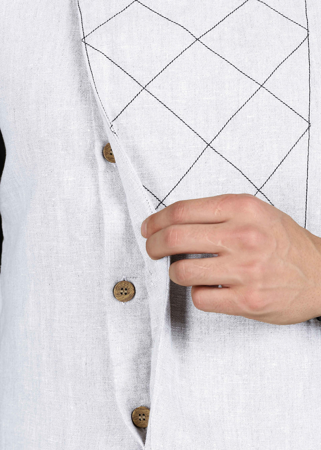 Kabir Nehru Pure Linen Jacket - White