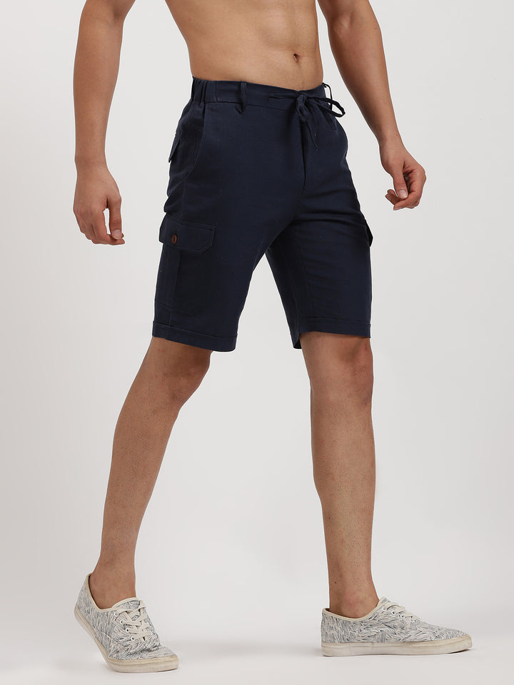 Reed - Linen Shorts - Navy