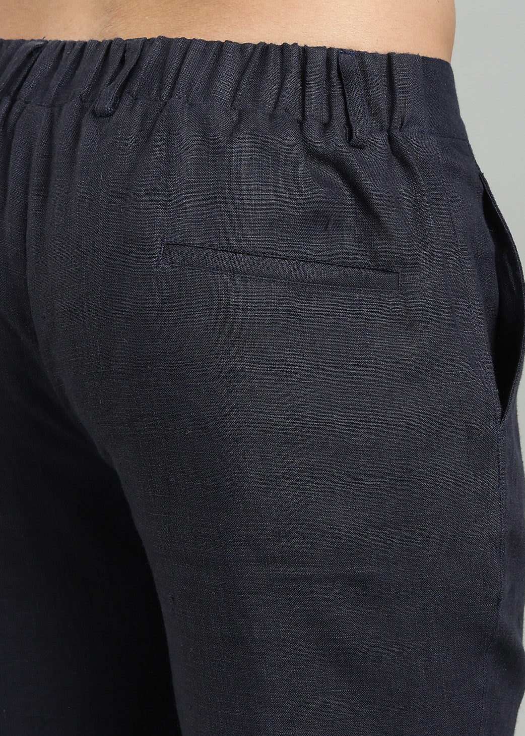 Aire - Relaxed Elastic Pure Linen Trousers - Regal Blue