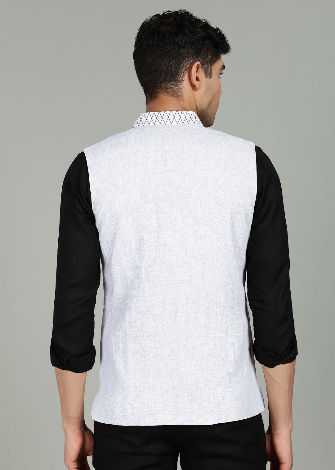 Kabir Nehru Pure Linen Jacket - White