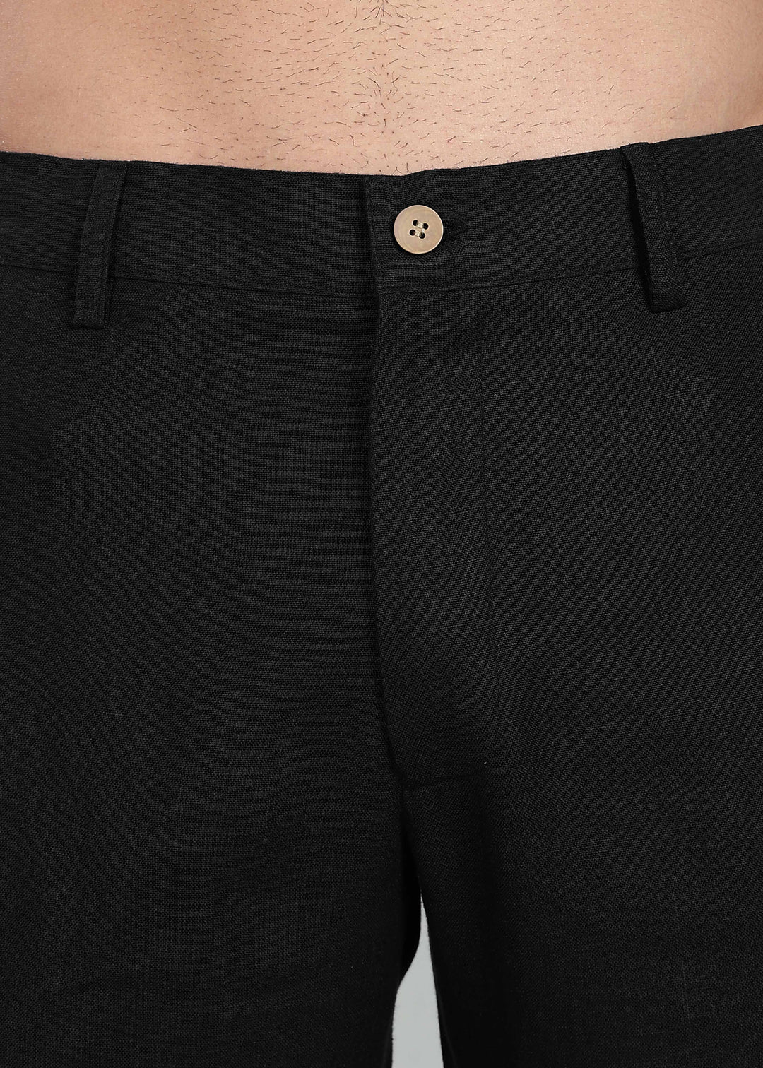 Ray Pants - Pure Linen Pants - Black