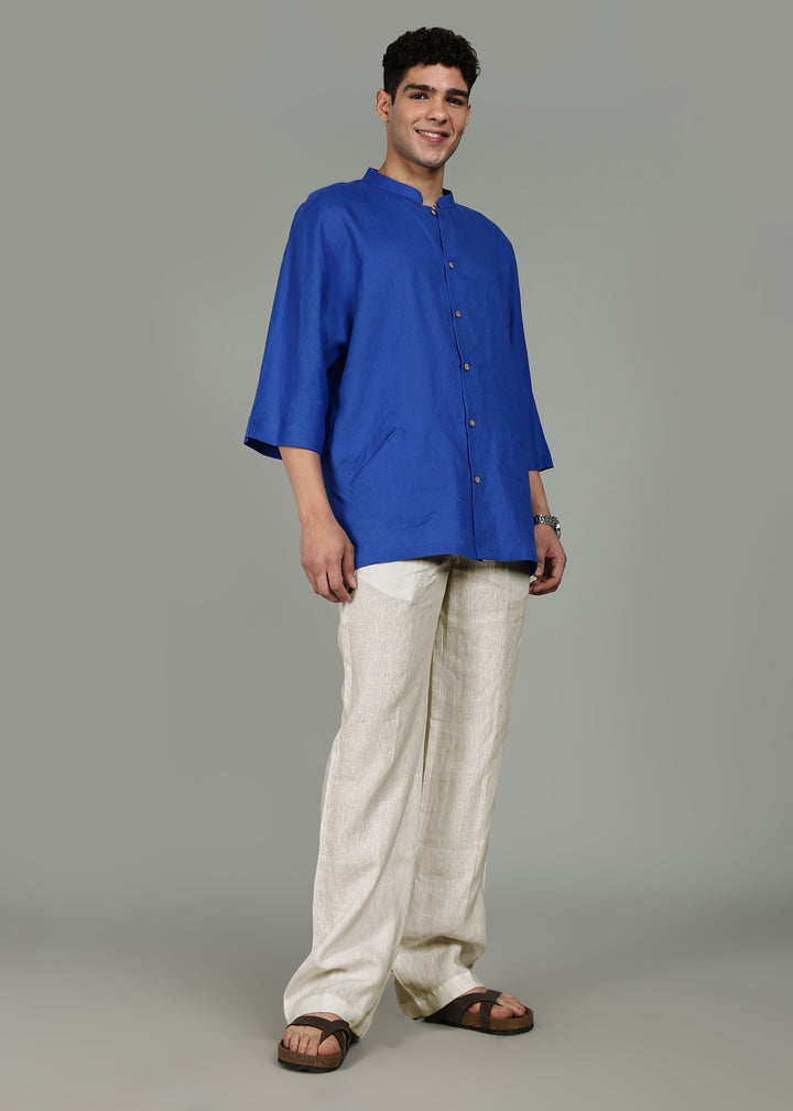 Roy -  Pure Linen Kurta Pants - Ecru