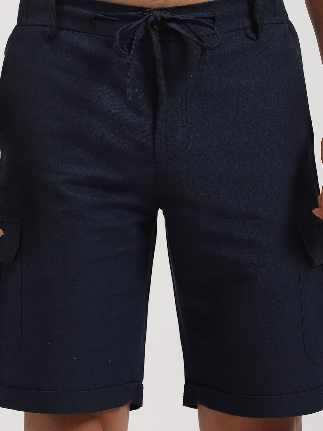 Reed - Linen Shorts - Navy (Factory Rescue)