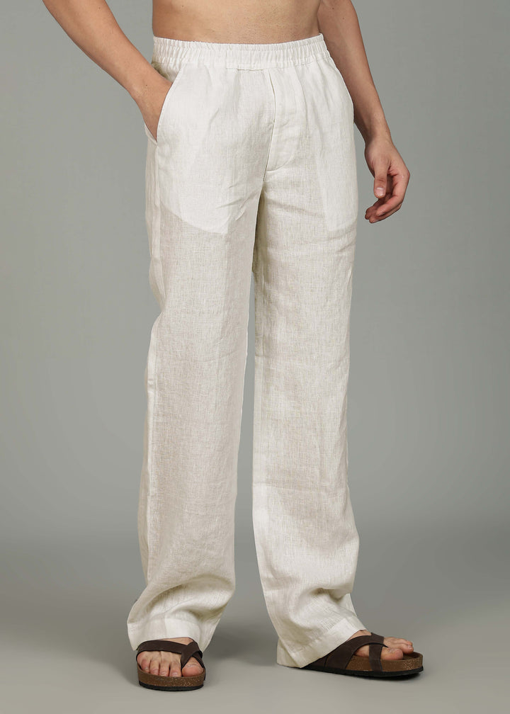 Roy -  Pure Linen Kurta Pants - Ecru