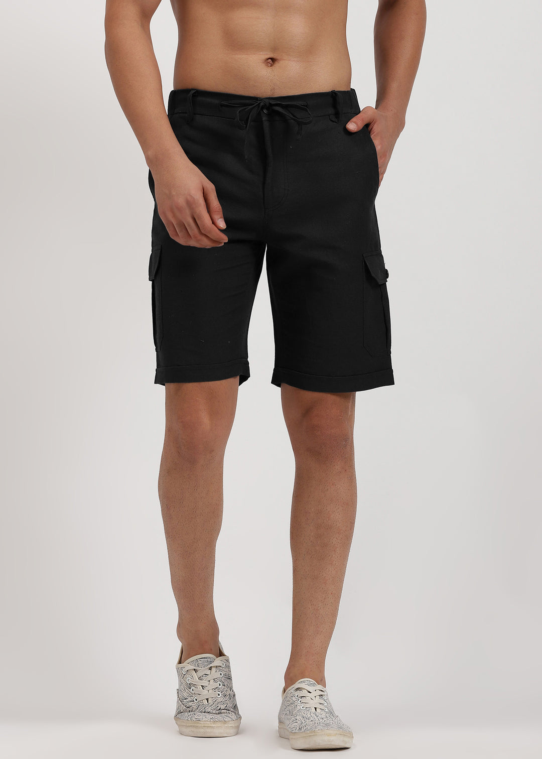 Reed - Linen Shorts - Black