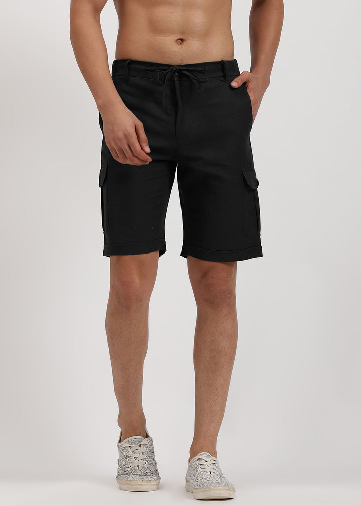 Reed - Linen Shorts - Black