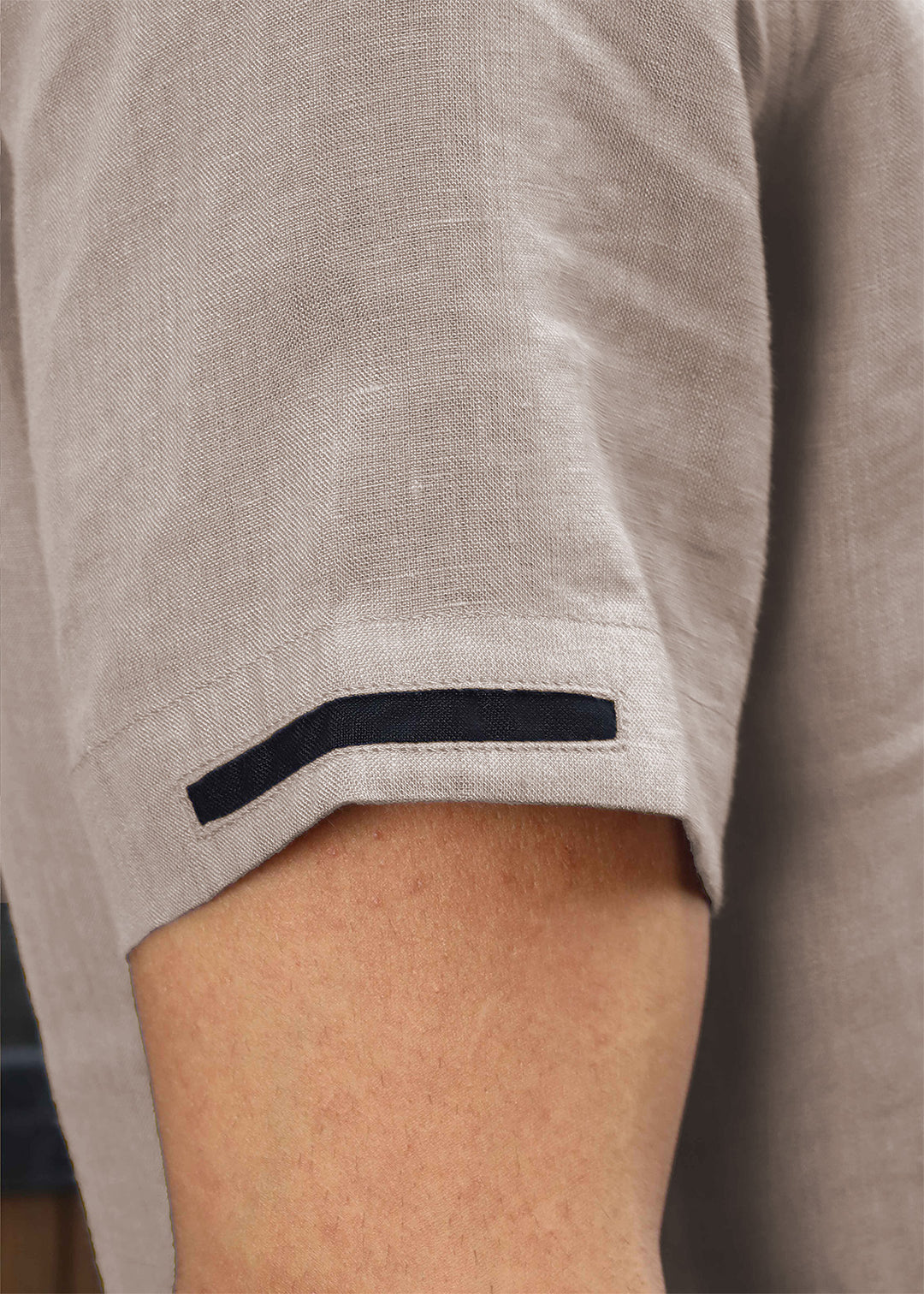 Jack - Pure Linen Polo T-Shirt - Fawn Pink