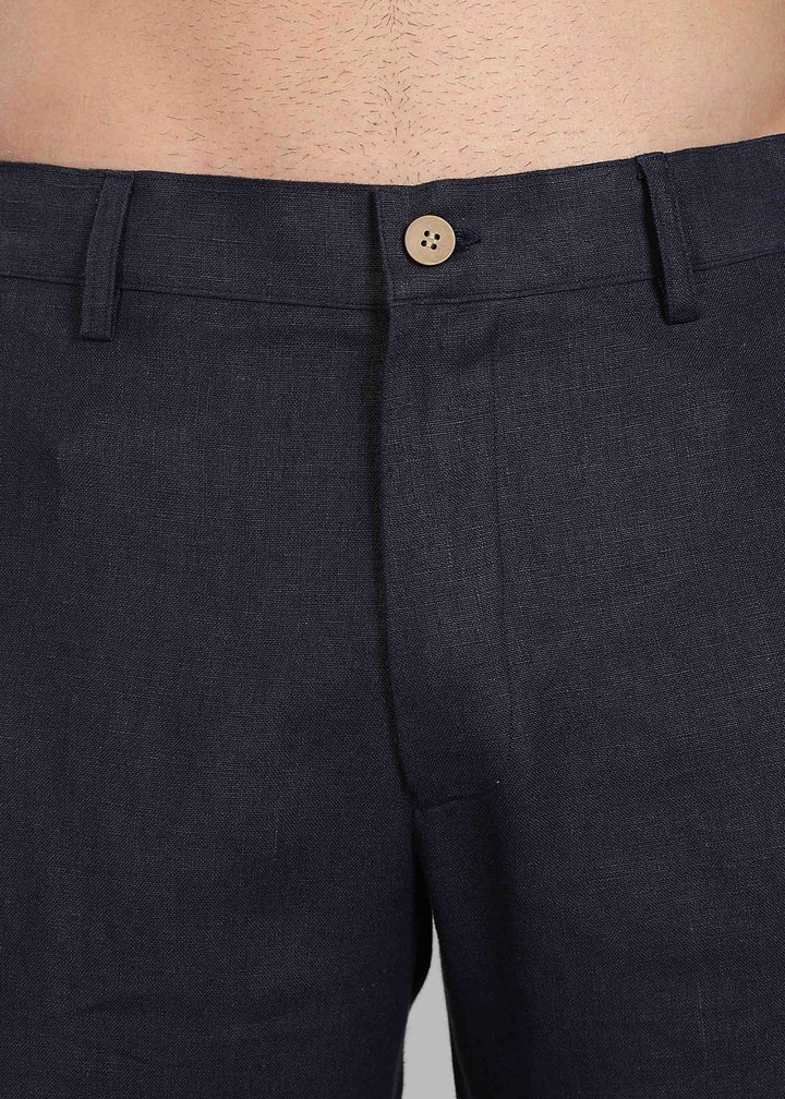 Ray Pants - Pure Linen Pants - Regal Blue