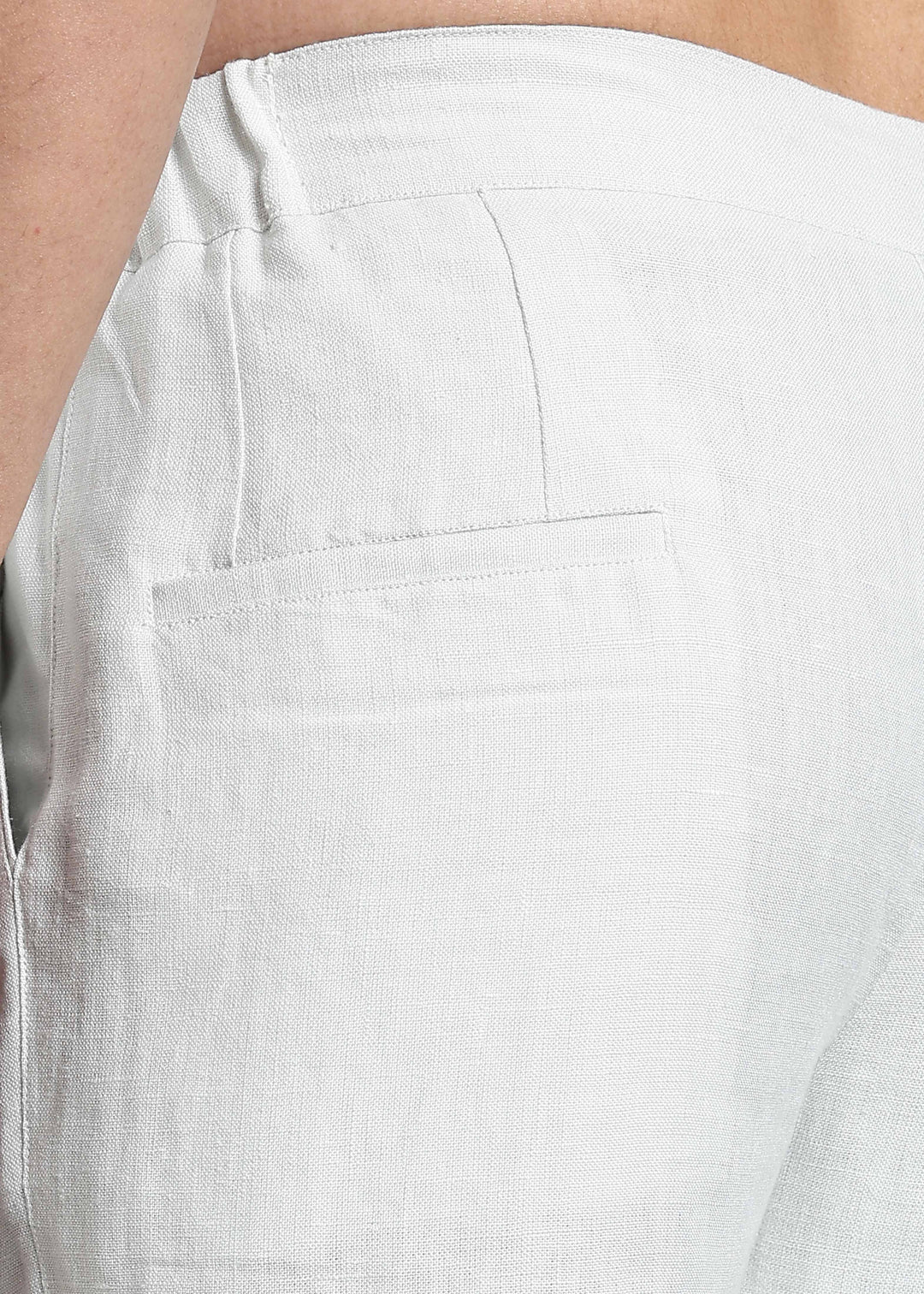 Lume - Pure Linen Relaxed Fit Pleated Trousers - Powder Blue