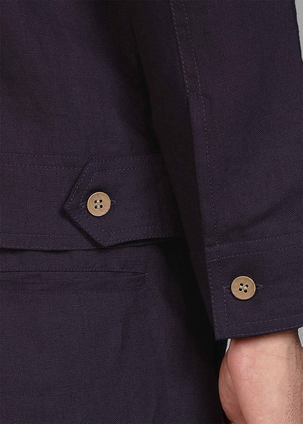 Becket - Linen Short Jacket - Dusky Violet