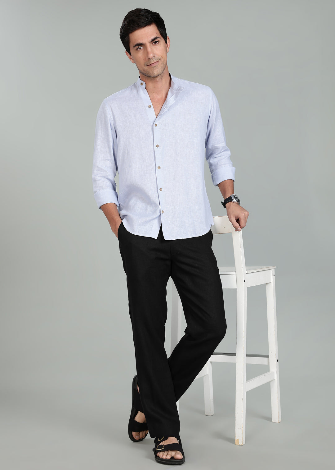 Ray Pants - Pure Linen Pants - Black