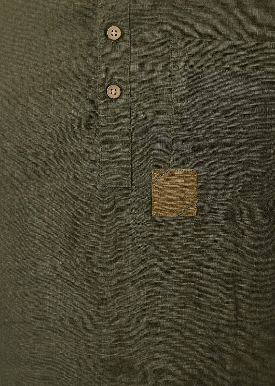 Matteo Pure Linen T-Shirt - Moss Green
