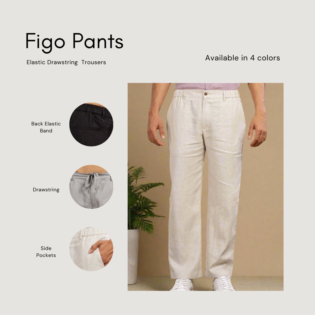 ユーロリネン　HEALTH EASY PANTS #7 Natural BLUE PORT】RELAX LINEN EASY PANTSリラックス リネンイージー