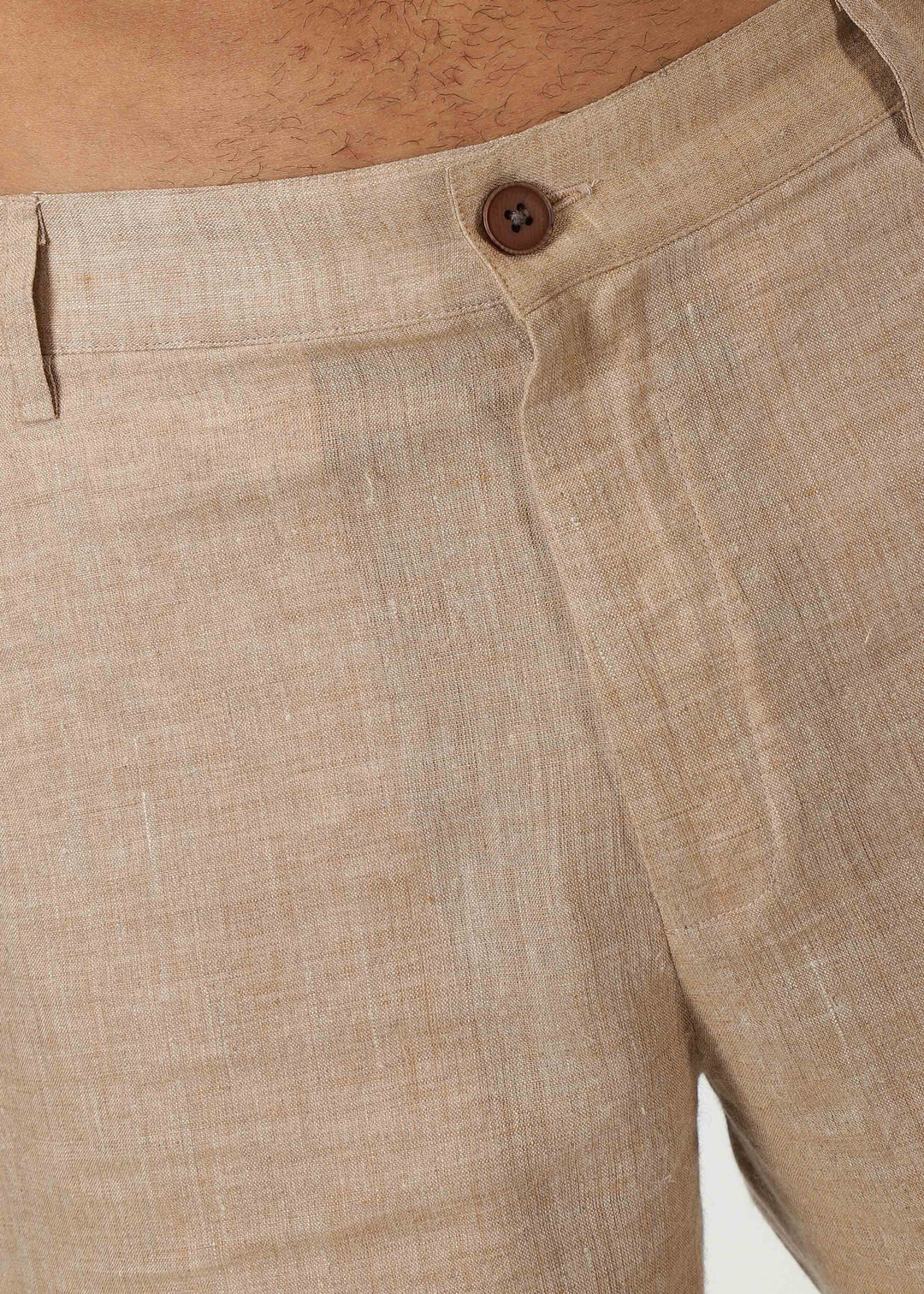 Matteo Pure Linen Shorts - Mocha
