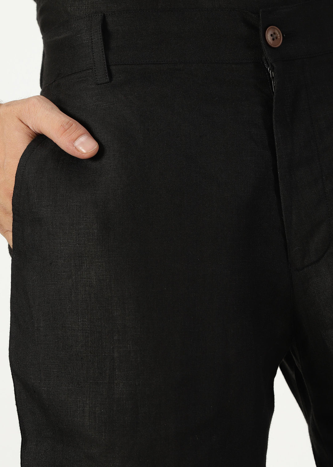Matteo Pure Linen Shorts - Black