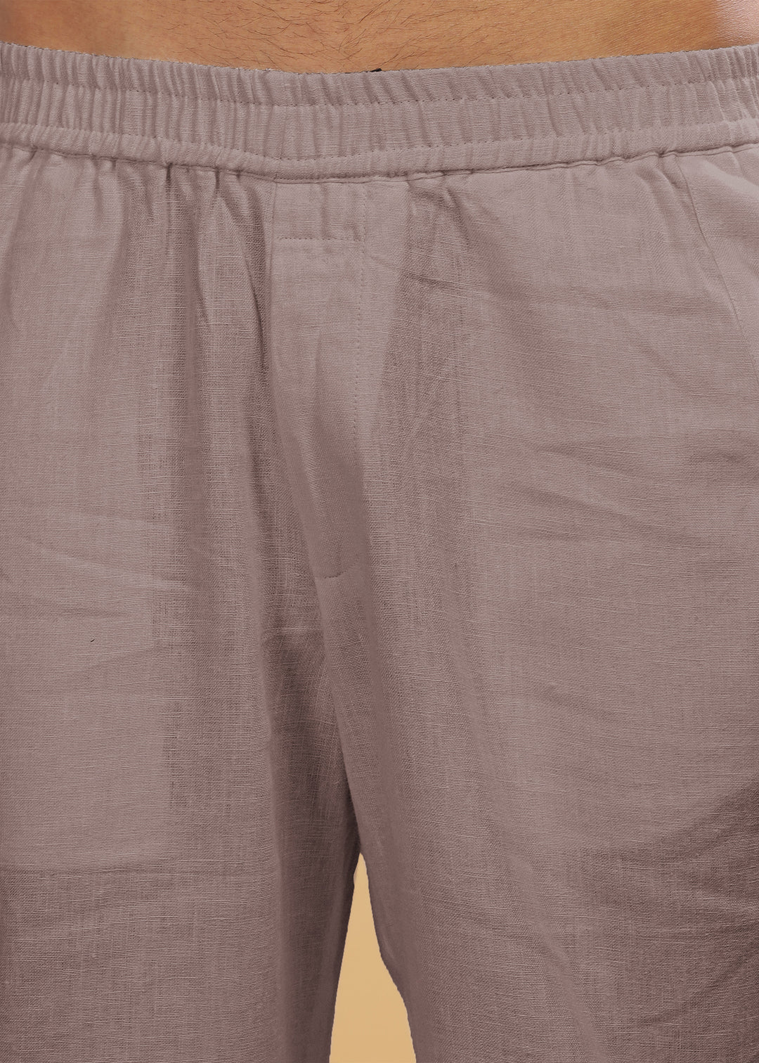 Breeze- Linen Casual Elastic Pants - Muted Brown
