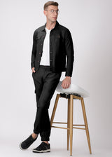 Black Linen Jacket & Jogger Co-Ord Set