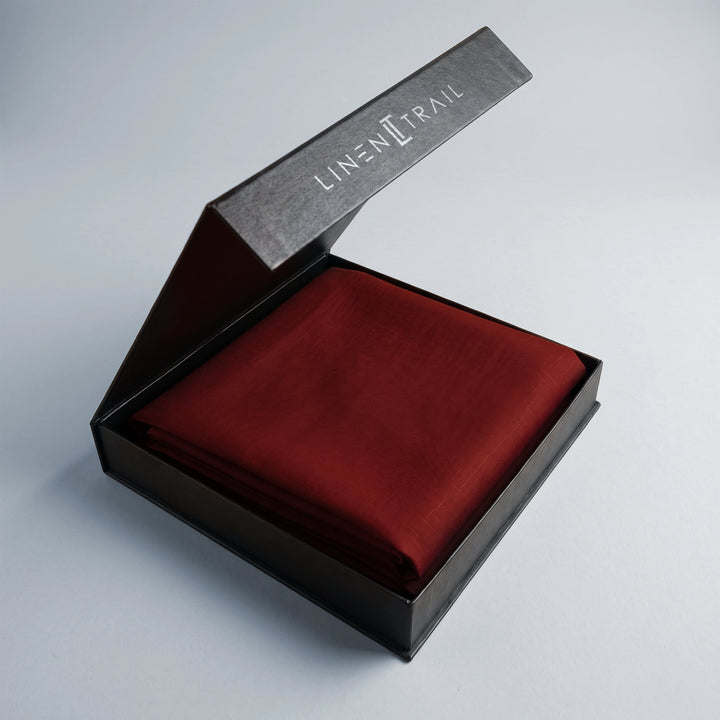 Dark Maroon – 25 LEA Pure Linen Fabric