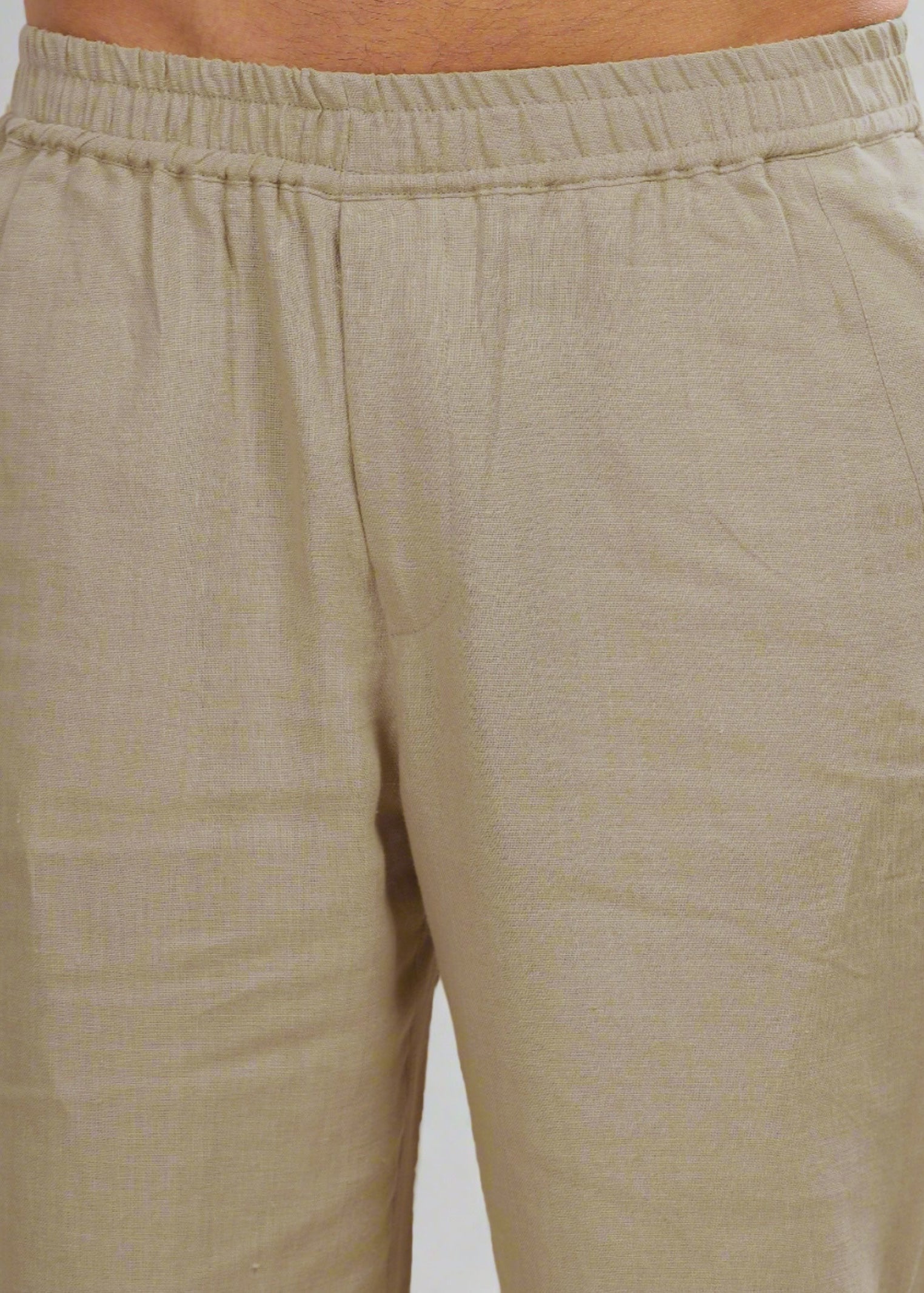 Ecru Pure Linen Casual Pants for Men – Linen Trail