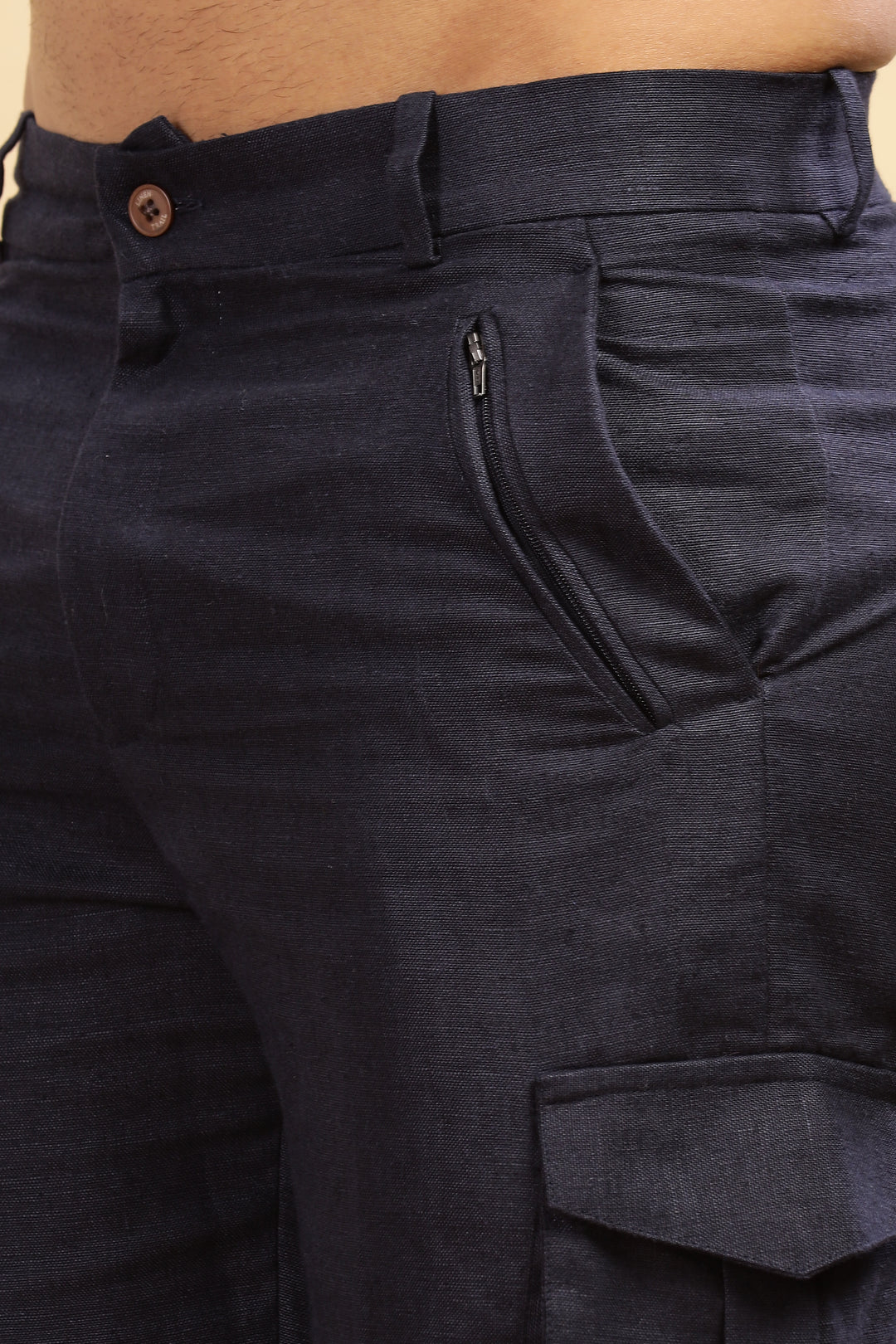 Regal Blue Cargo Linen Shorts for Men – Linen Trail