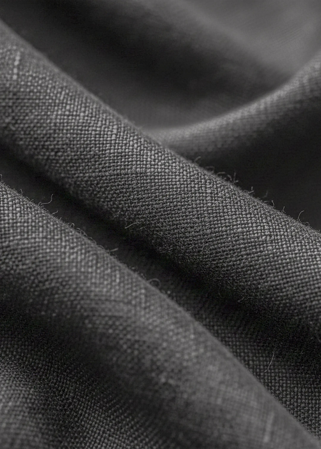 Aman - Pure Linen Long Kurta with Double Pocket - Charcoal Grey