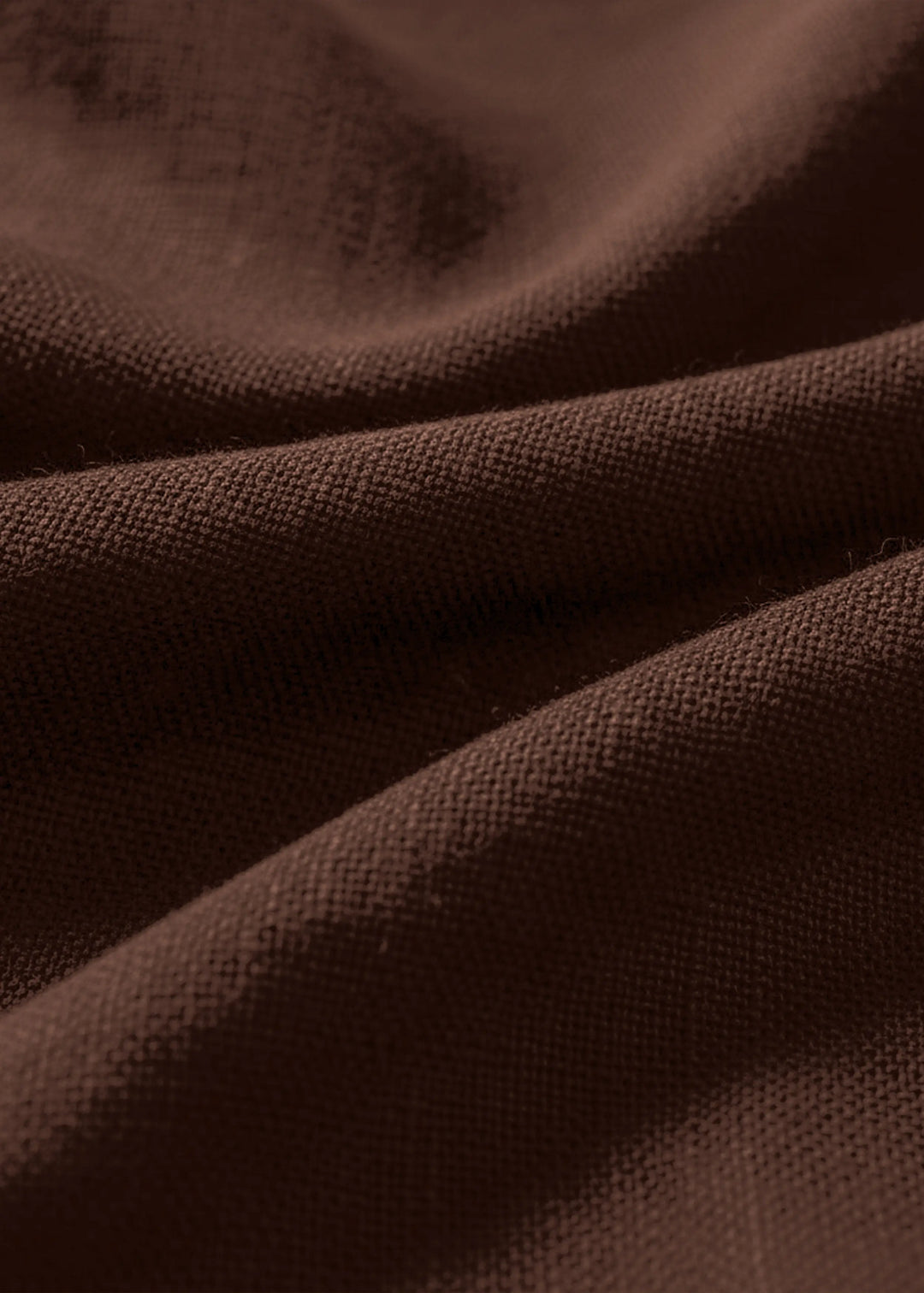 Luca - Pure Linen Double Pocket Full Sleeve Shirt - Coffee Brown