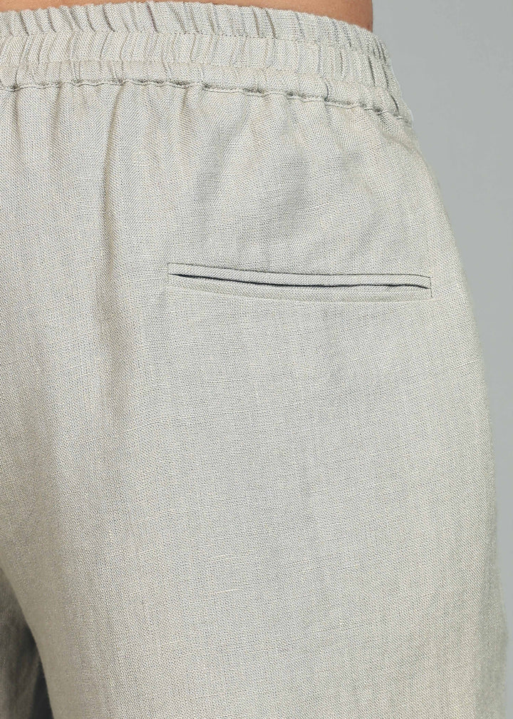Cole Pure Linen T-Shirt with Ivo Pant Set - Powder Blue