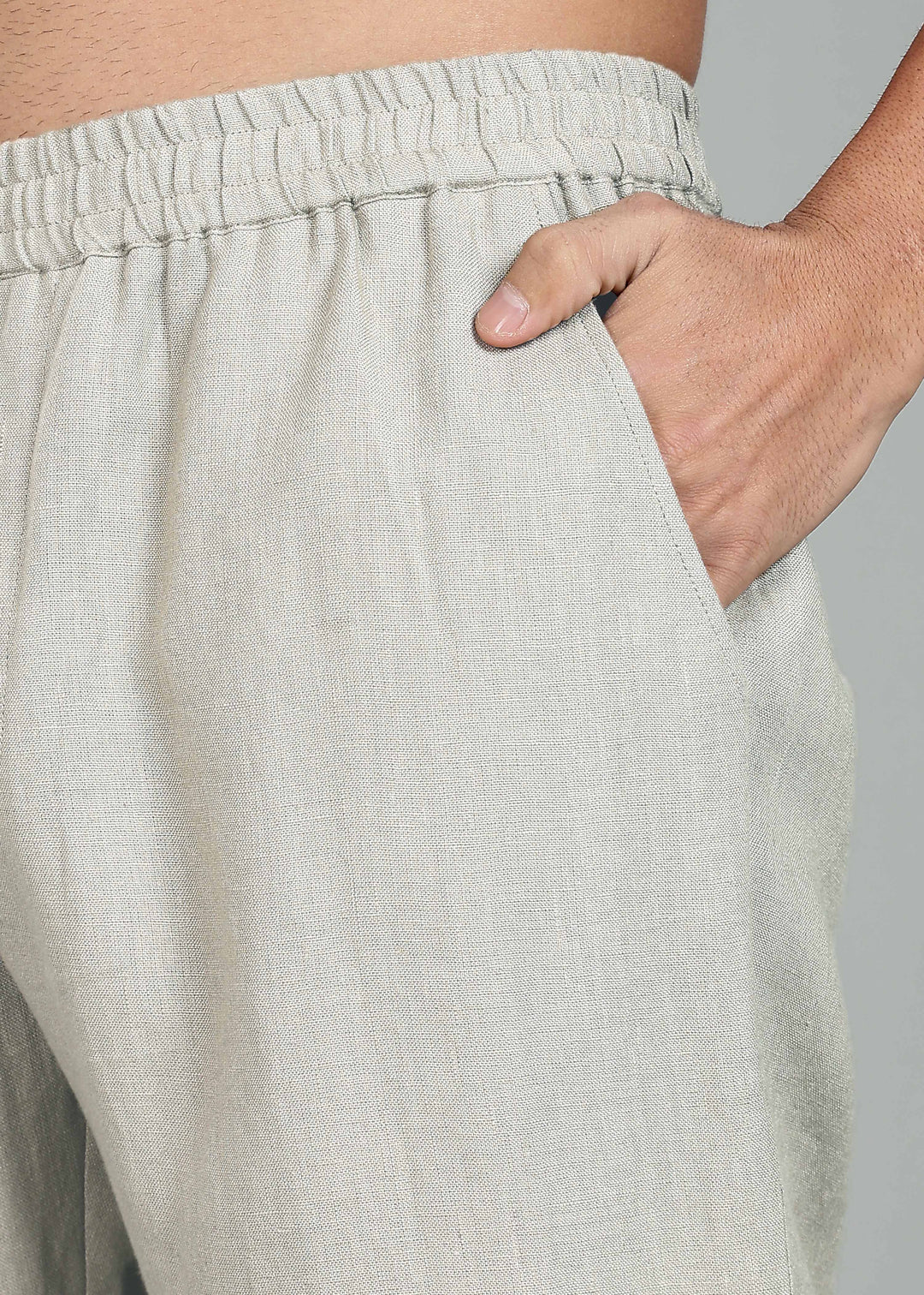 Cole Pure Linen T-Shirt with Ivo Pant Set - Powder Blue