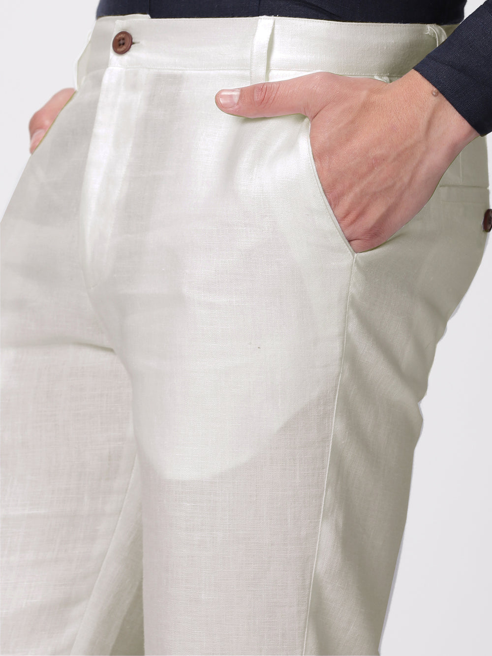 Men's Loose Linen-Blend Permacrease Trouser, Men's Matching Sets
