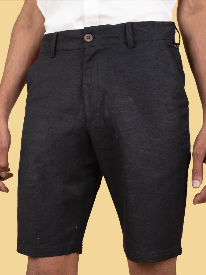 Dan - Linen Shorts - Dark Grey