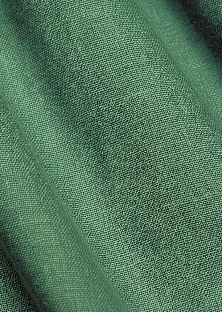 Blaze - Pure Linen Button Down Full Sleeve Shirt - Dark Green