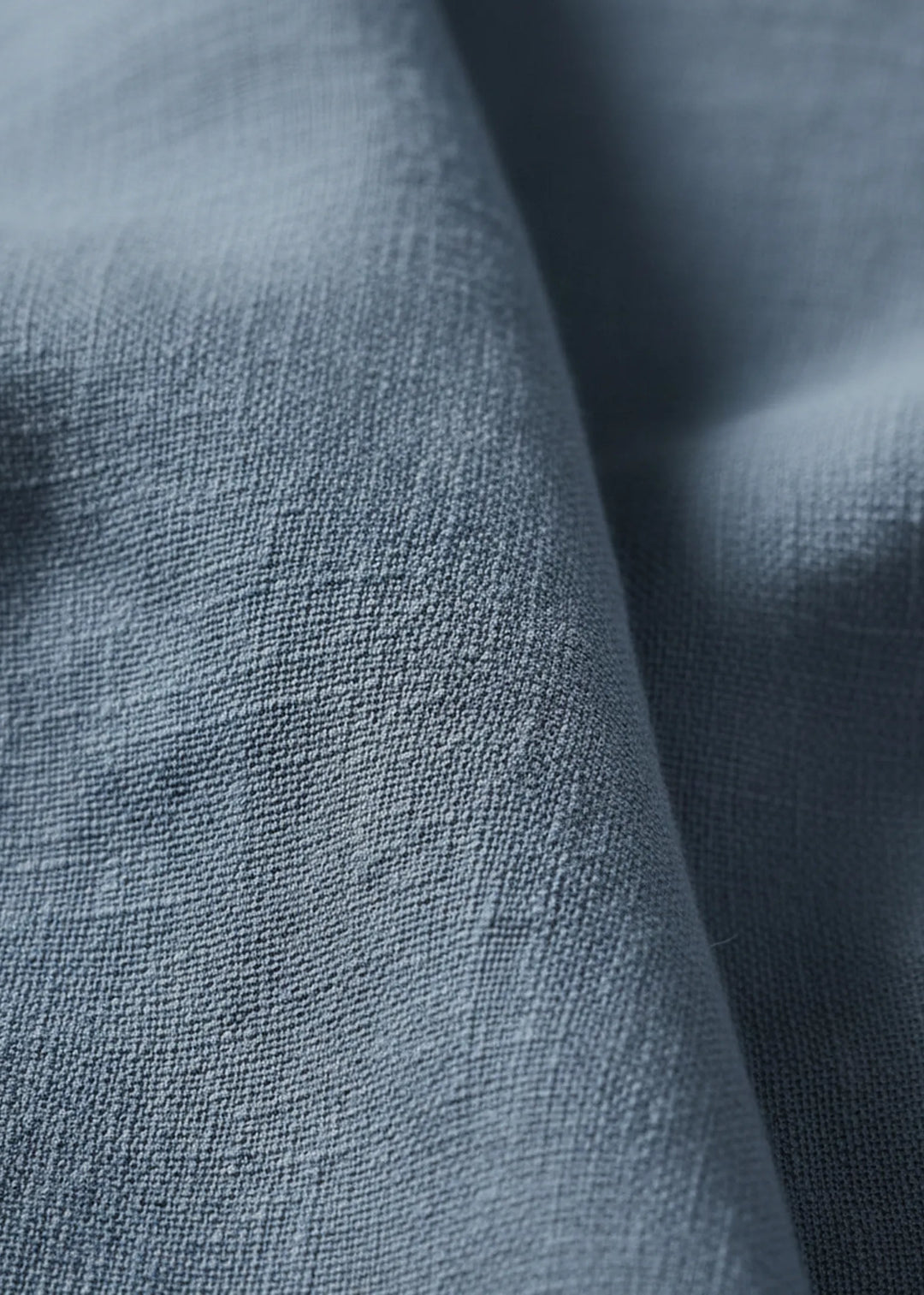 Hudson - Pure Linen Pleated Shorts With Stylized Waistband - Blue Grey