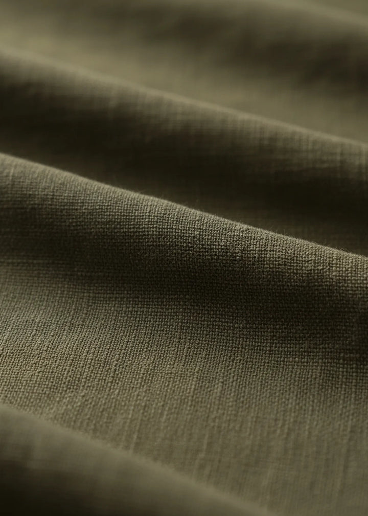 Matteo Pure Linen T-Shirt - Moss Green