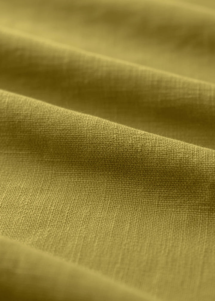 Samir - Pure Linen Full Sleeve Short Kurta Shirt with Cuff - Sap Green