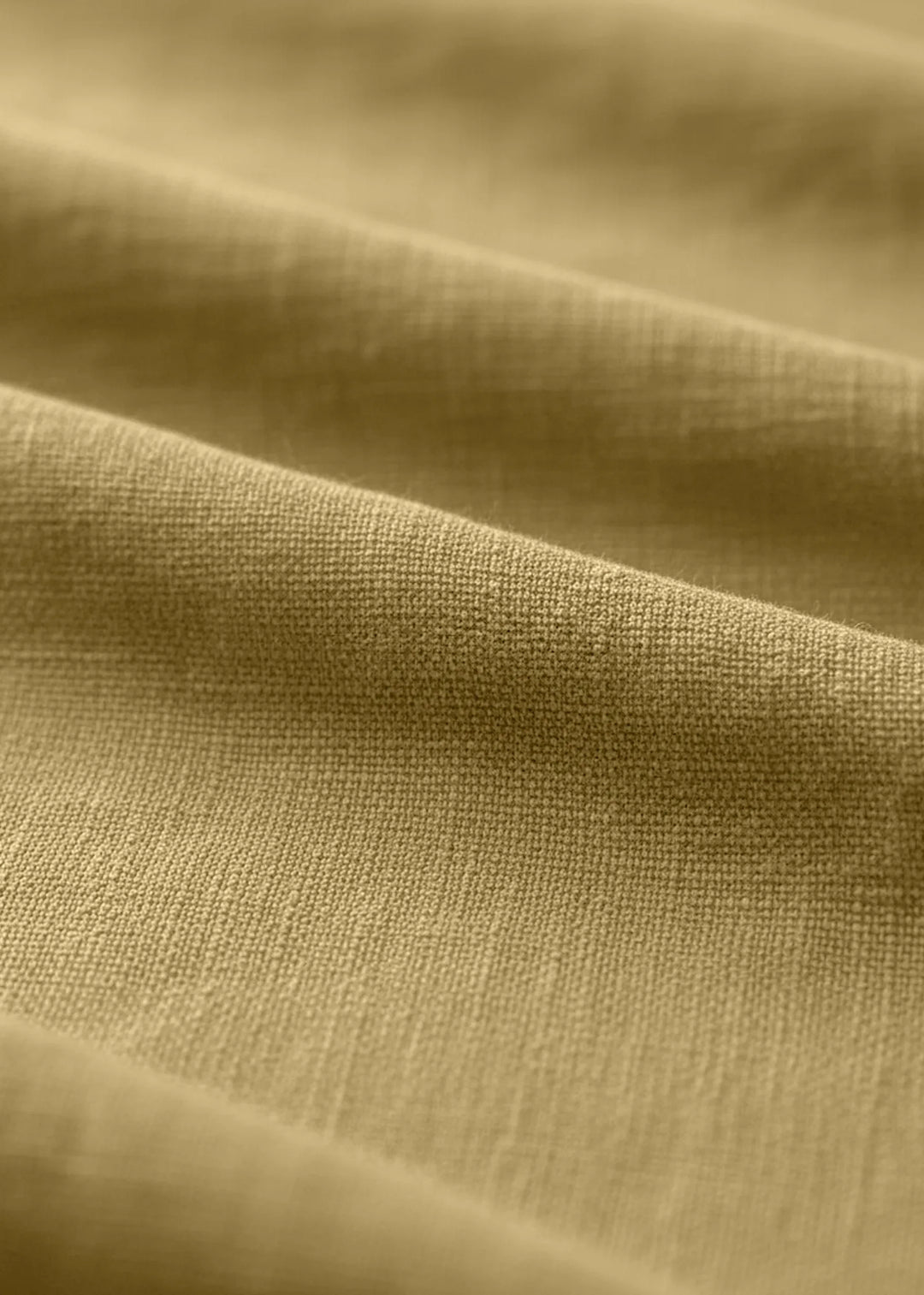 Zaeden - Pure Linen V Neck Full Sleeve Short Kurta Shirt - Sunburst Yellow