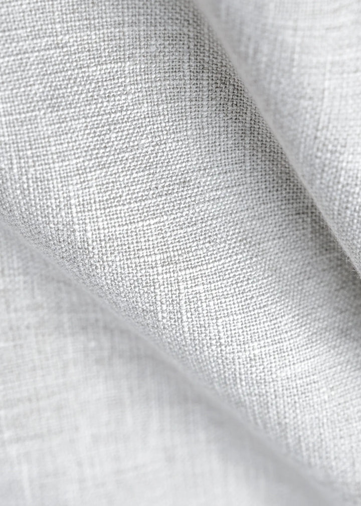 Samir - Pure Linen Full Sleeve Short Kurta Shirt with Cuff - White