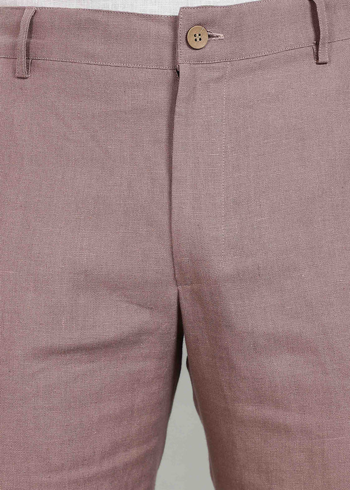 Finn - Linen Joggers - Muted Brown