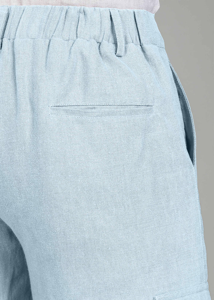 Finn - Linen Joggers - Pastel Blue