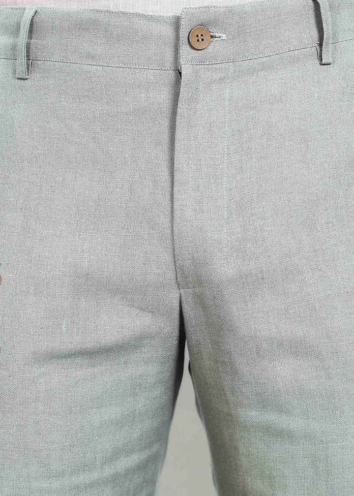 Finn - Linen Joggers - Slow Green