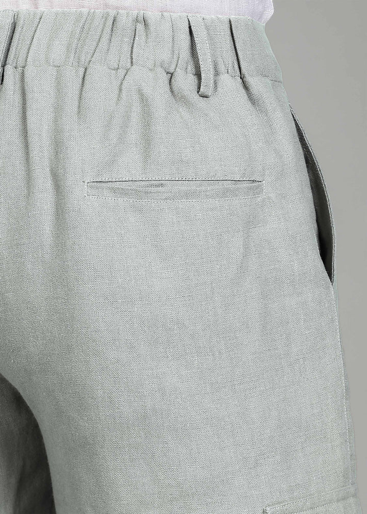 Finn - Linen Joggers - Slow Green