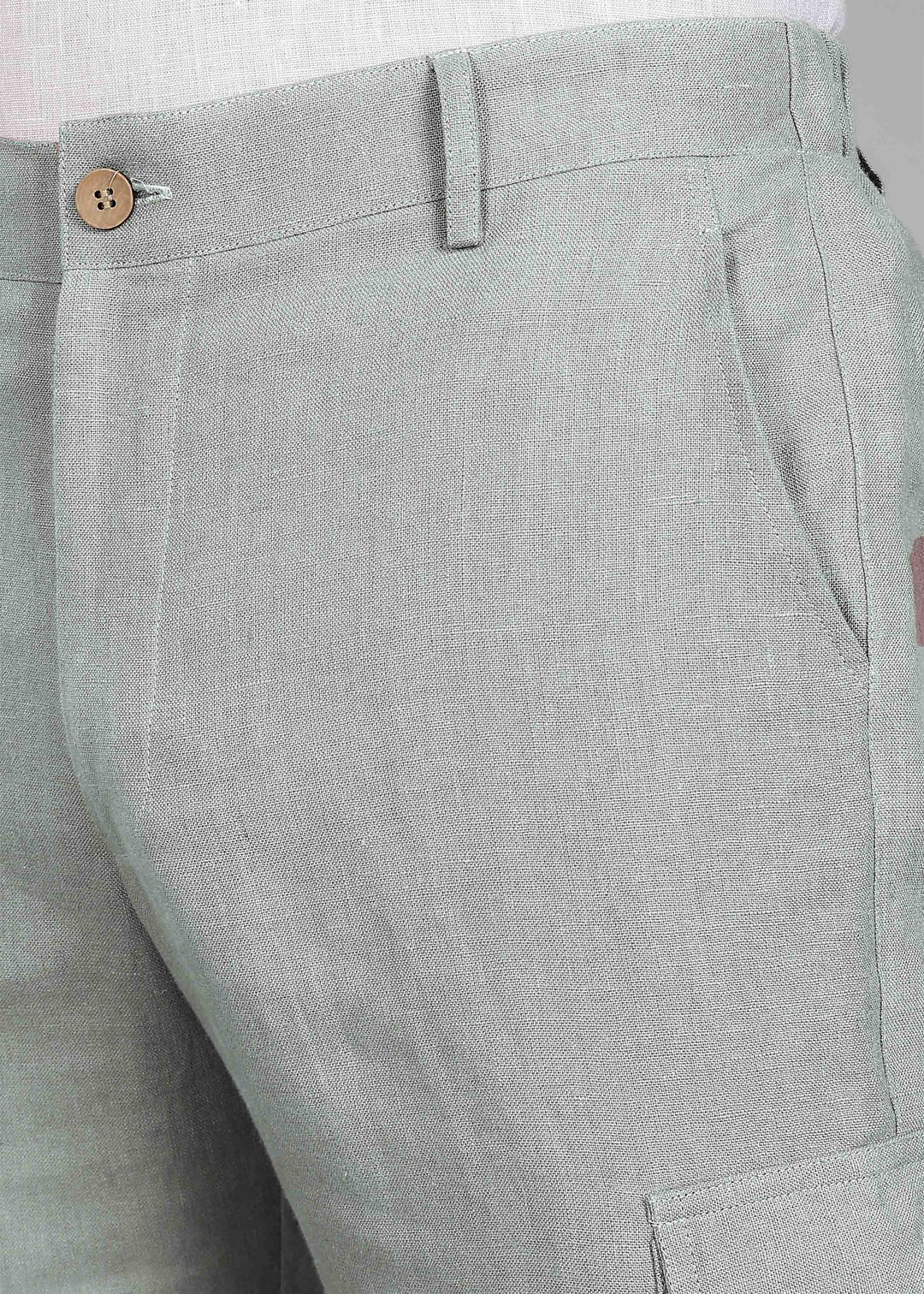 Finn - Linen Joggers - Slow Green