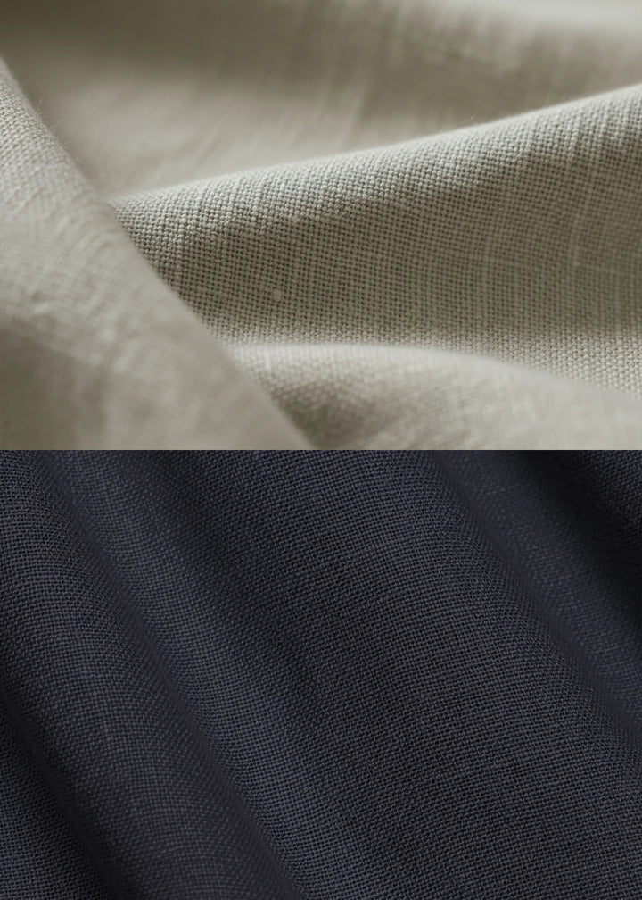 Flux - Pure Linen Reversible Jacket - Ecru and Regal Blue