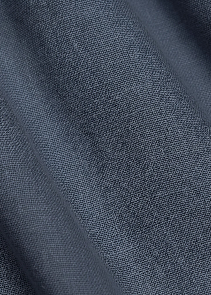 Milo Pure Linen Shirt & Shorts Co-ord Set - Gunmetal Grey