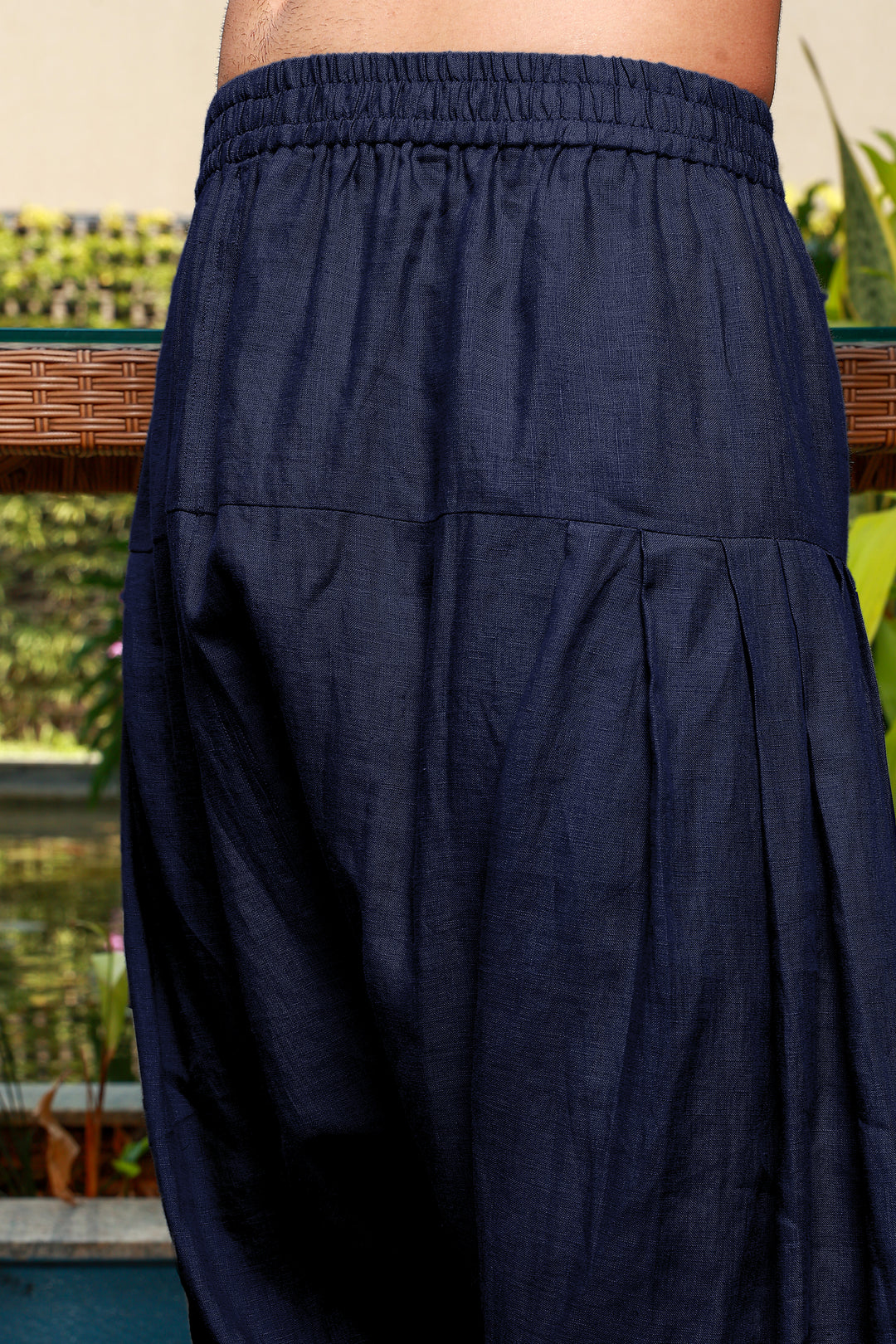 Han - Pure Linen Pathani Pyjama - Dark Blue