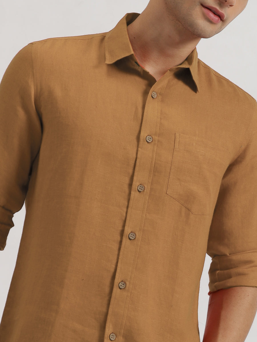 Mustard linen shirt