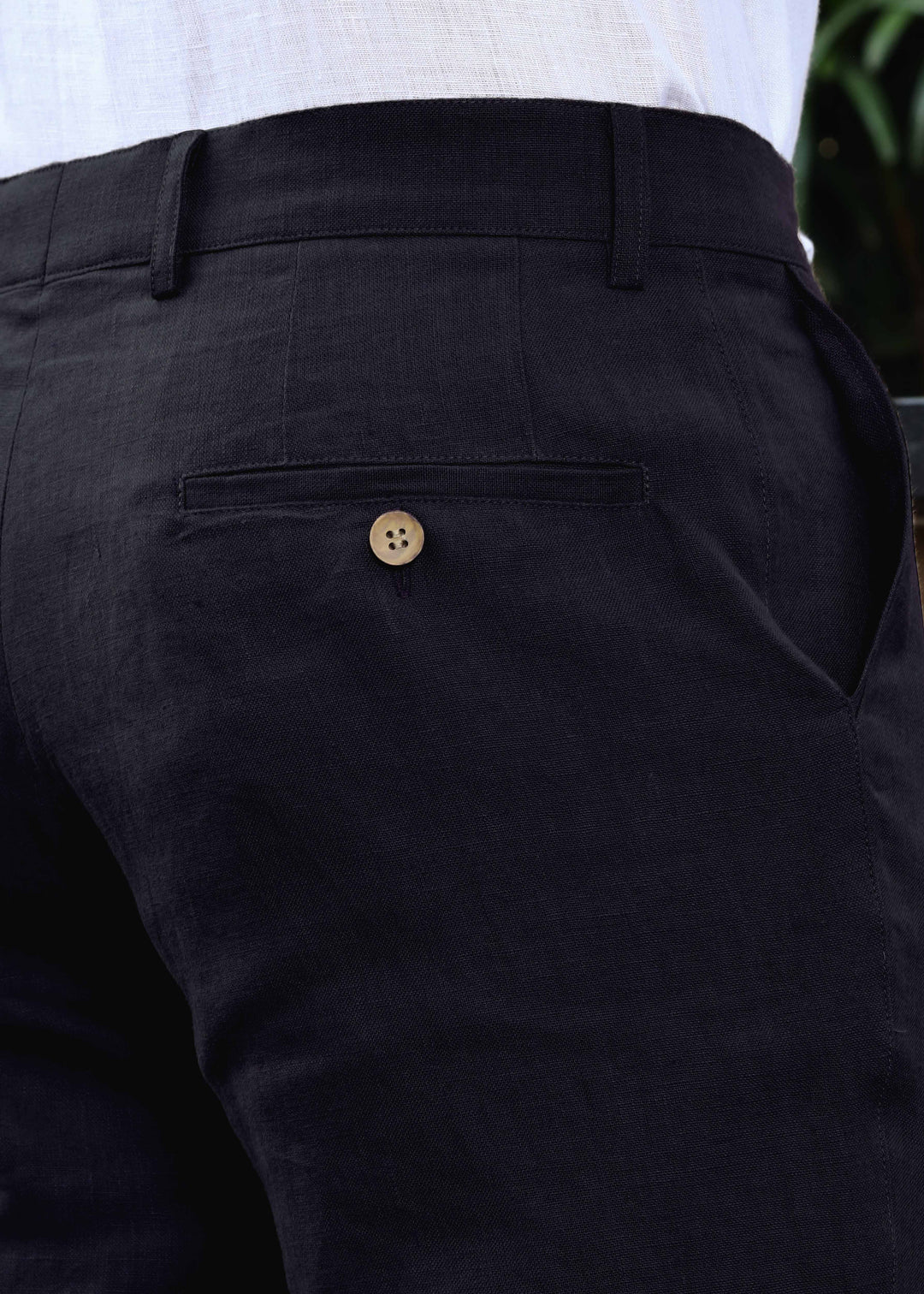 Ian Pure Linen Trousers - Regal Blue