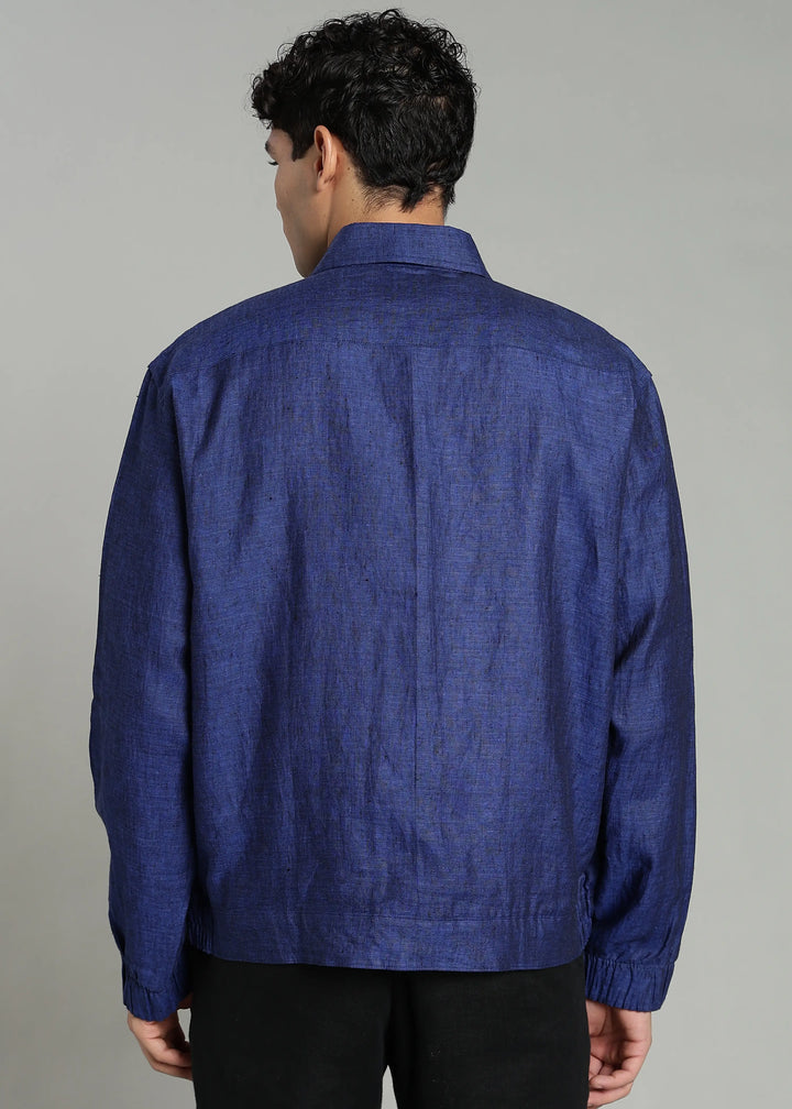 Oakley - Pure Linen Light Weight Overshirt  - Prussian Blue