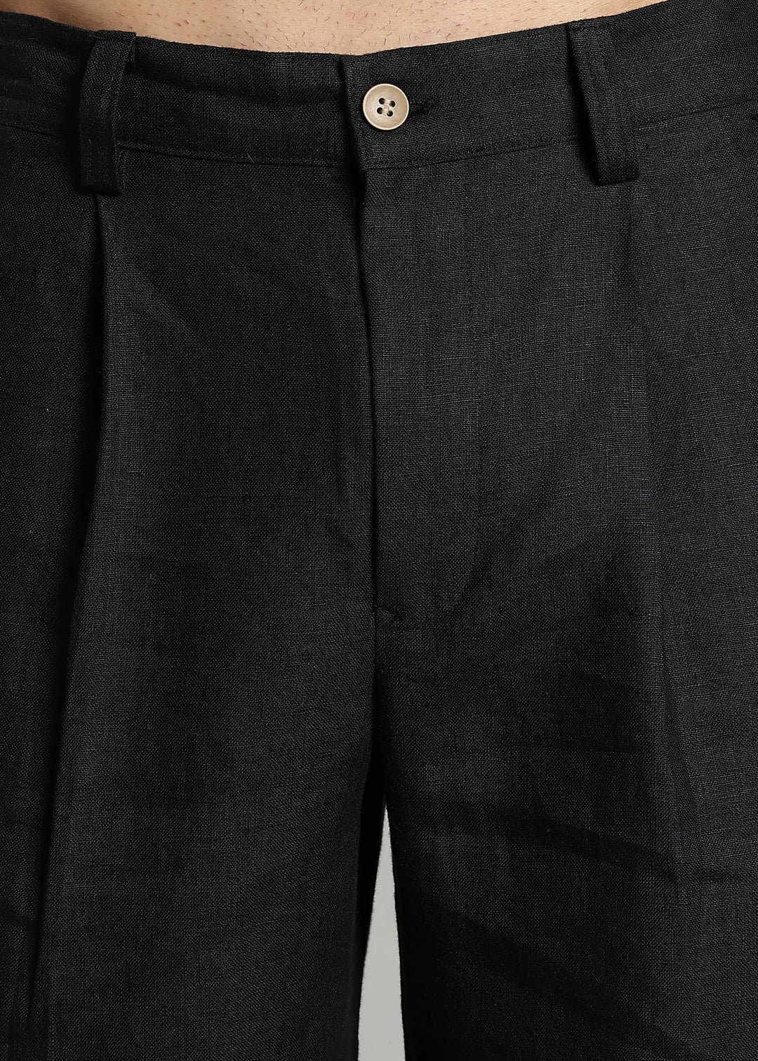 Ren - Pure Linen Jorts - Black