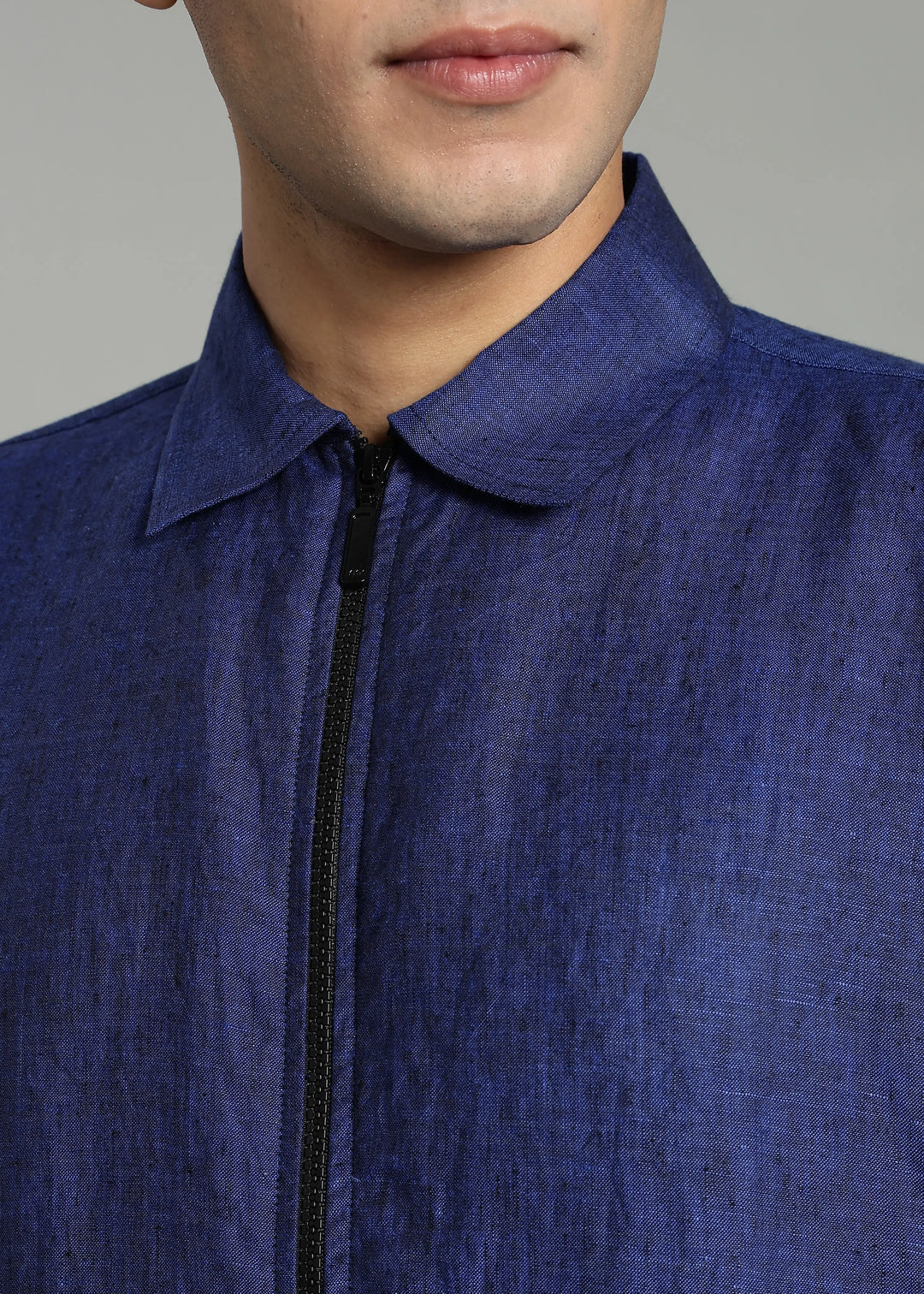 Oakley - Pure Linen Light Weight Overshirt  - Prussian Blue