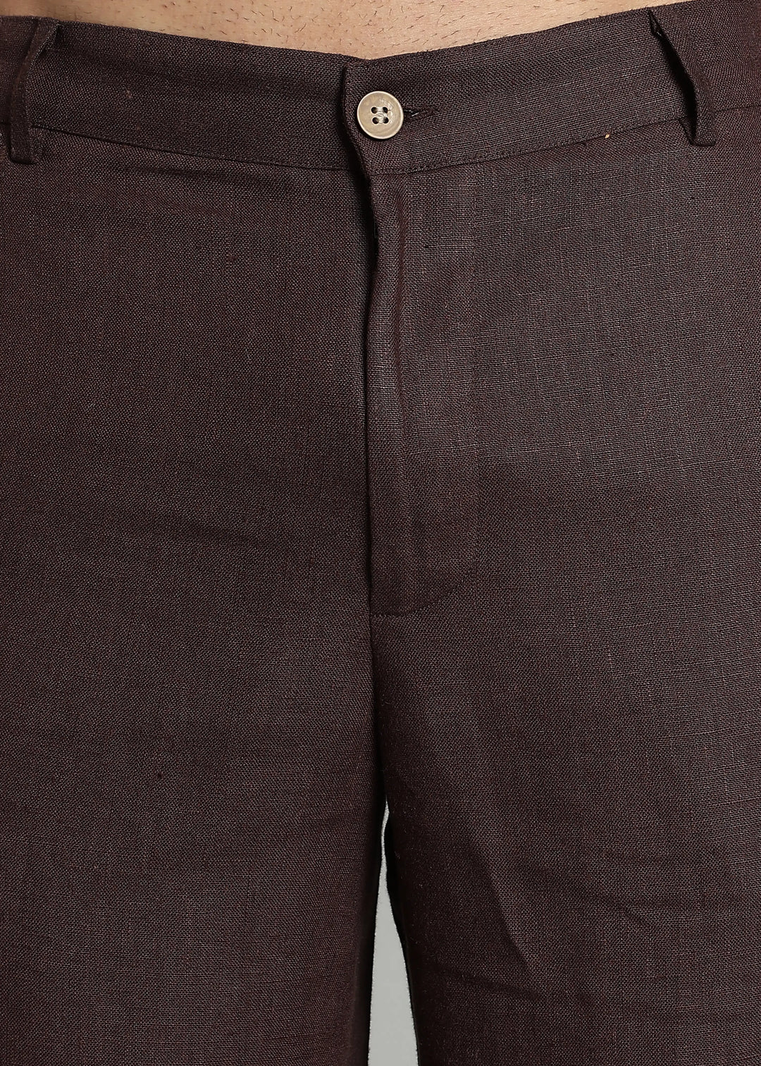 Ray - Pure Linen Trousers - Cocoa Brown